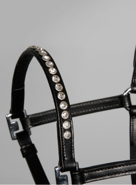 Недоуздок для лоша Harry's Horse з натуральної 100% шкіри та хромованими пряжками Фото