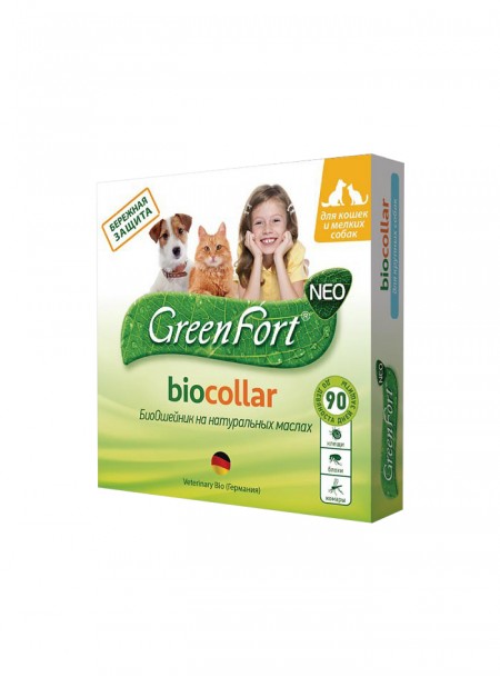 Біонашийник для домашніх тварин GreenFort 35 см. з захистом від бліх і кліщів до 90 днів Фото