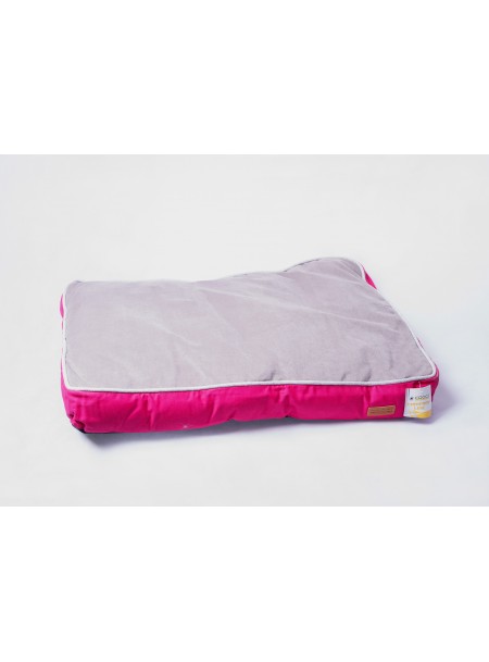 Зручна подушка для домашніх улюбленців COZY FUXIA 75*52*10 см. в рожево –сірому забарвленні Фото
