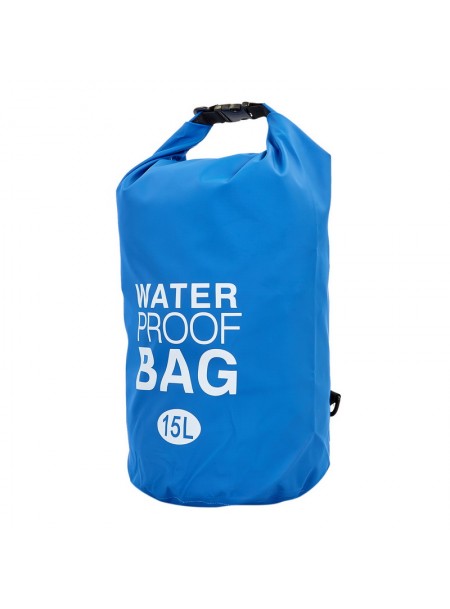 Водонепроникний гермомішок на плече зі зручним ременем Waterproof Bag на 15 л. Фото