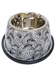 Миска CROCI Animalier Zebra, нерж. з гумовим підставою, принт